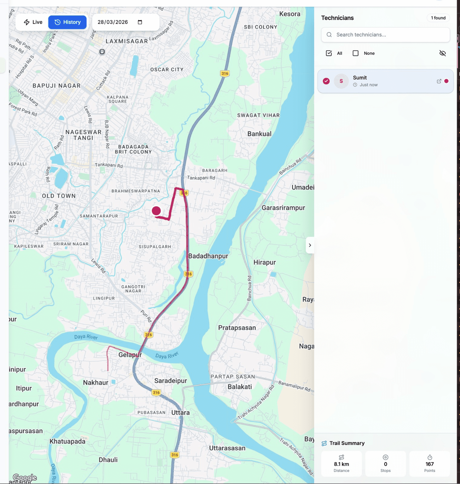 Live Tracking Map